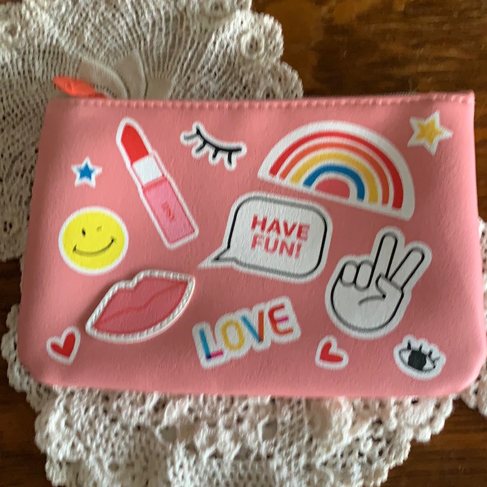 makeup bag full of patches